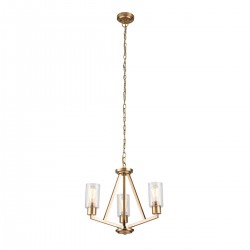 Żyrandol Deryn - 3 źródła światła - Naturalny mosiądz