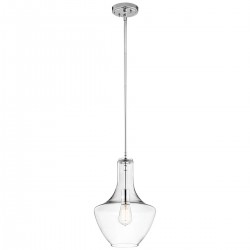 Mała lampa wisząca Everly - 1 źródło światła - Chrom