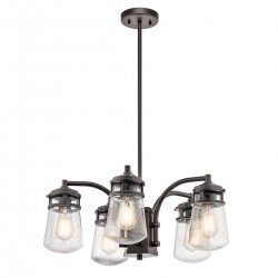 Żyrandol Lyndon - 5 źródeł światła - Architektoniczny brąz