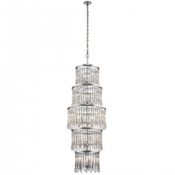 Żyrandol Piper - 18 źródeł światła - Polerowany chrom