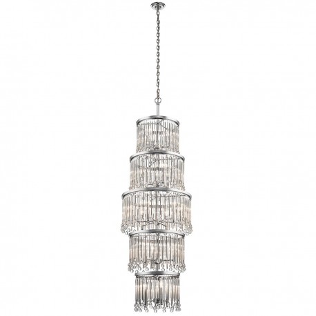 Żyrandol Piper - 18 źródeł światła - Polerowany chrom