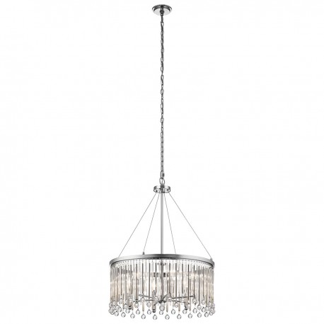 Lampa wisząca Piper - 6 źródeł światła - Polerowany chrom