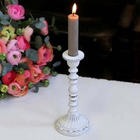 Biały Świecznik Chic Antique 2