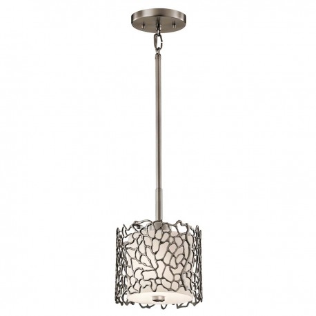 Mała lampa wisząca Silver Coral - 1 źródło światła - Pewter