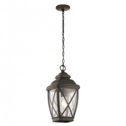 Średnia latarnia wisząca Tangier - 1 źródło światła - Postarzany brąz