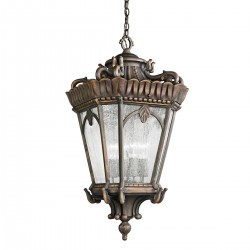 Duża latarnia wisząca Tournai - 4 źródła światła - Szaro-brązowy