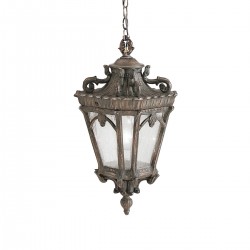Średnia latarnia wisząca Tournai - 1 źródło światła - Szaro-brązowy