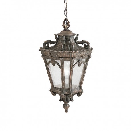 Średnia latarnia wisząca Tournai - 1 źródło światła - Szaro-brązowy