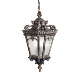 Duża latarnia wisząca Tournai - 3 źródła światła - Szaro-brązowy
