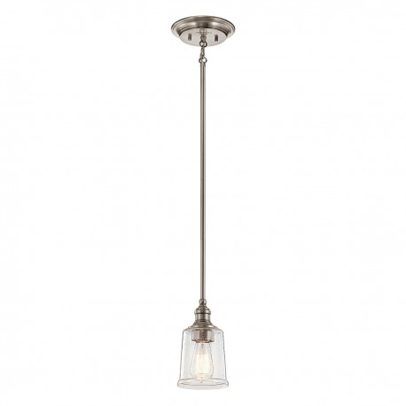 Mała lampa wisząca Waverly - 1 źródło światła - Pewter