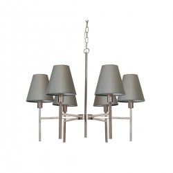 Żyrandol Lucerne - 6 źródeł światła - Szczotkowany nikiel