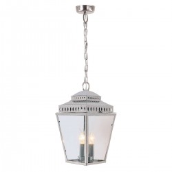 Latarnia wisząca Mansion House - 3 źródła światła - Polerowany nikiel