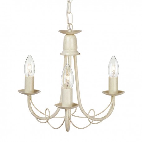 Żyrandol Minster - 3 źródła światła - Kość słoniowa, złota patyna