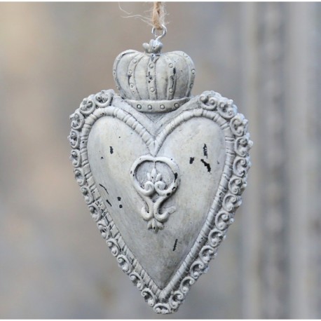 Zawieszka Chic Antique Serce z Koroną