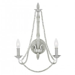 Kinkiet Maryville - 2 źródła światła - Przecierany szary