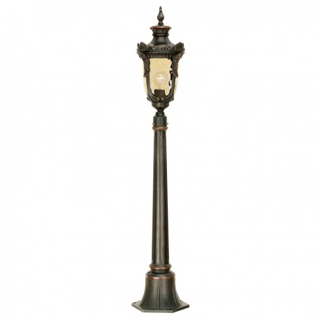Średnia latarnia słupkowa Philadelphia PH4 - 1 źródło światła - Postarzany brąz