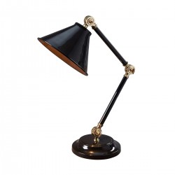 Mała lampa stołowa Provence Element - 1 źródło światła - Czarny, polerowany mosiądz