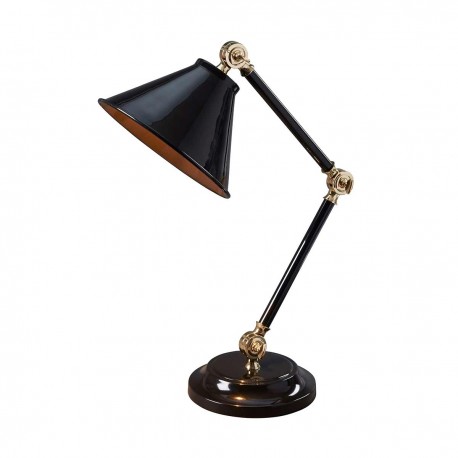Mała lampa stołowa Provence Element - 1 źródło światła - Czarny, polerowany mosiądz