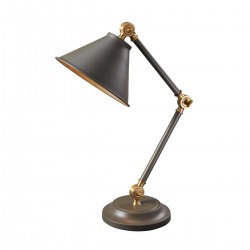 Mała lampa stołowa Provence Element - 1 źródło światła - Ciemnoszary, postarzany mosiądz