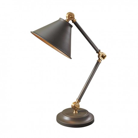 Mała lampa stołowa Provence Element - 1 źródło światła - Ciemnoszary, postarzany mosiądz
