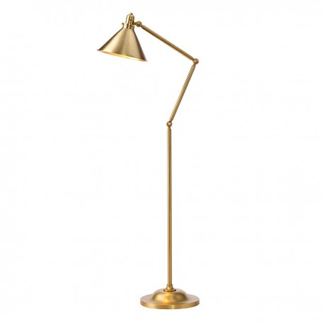 Lampa podłogowa Provence - 1 źródło światła - Postarzany mosiądz