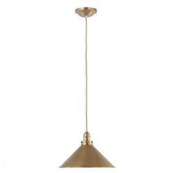 Lampa wisząca Provence - 1 źródło światła - Postarzany mosiądz