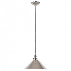 Lampa wisząca Provence - 1 źródło światła - Polerowany nikiel