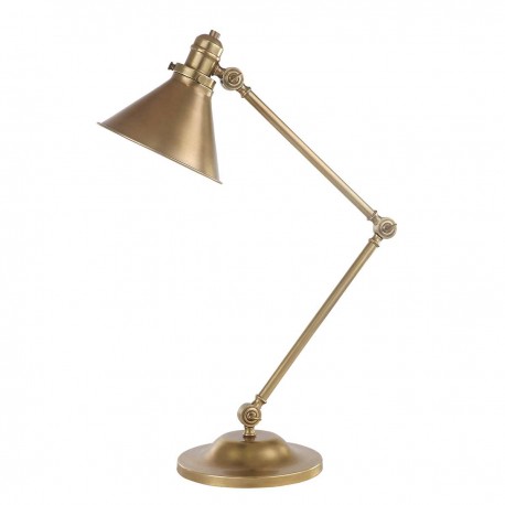 Lampa stołowa Provence - 1 źródło światła - Postarzany mosiądz