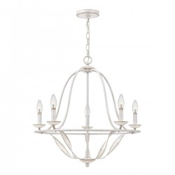 Żyrandol Rustykalny Bradbury Antyczna Biel A