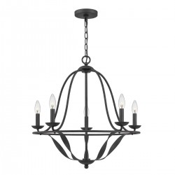 Żyrandol Rustykalny Bradbury Popielaty A