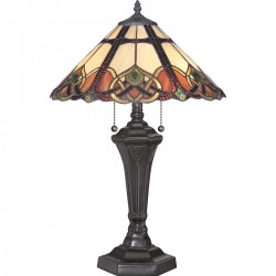 Lampa stołowa Cambridge - 2 źródła światła - Vintage brąz