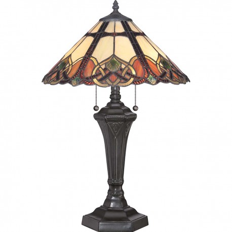Lampa stołowa Cambridge - 2 źródła światła - Vintage brąz