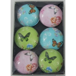 Magnesy Na Lodówkę Prowansalskie z Ptaszkami 6szt.