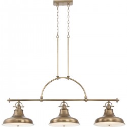 Lampa wyspowa Emery - 3 źródła światła - Postarzany mosiądz