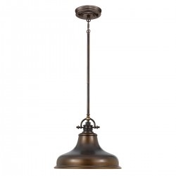 Średnia lampa wisząca Emery - 1 źródło światła - Palladiański brąz