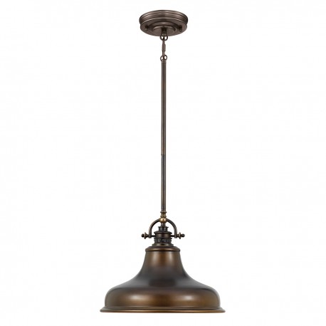 Średnia lampa wisząca Emery - 1 źródło światła - Palladiański brąz