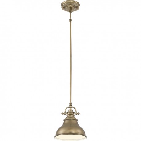 Mała lampa wisząca Emery - 1 źródło światła - Postarzany mosiądz