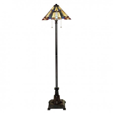 Lampa podłogowa Inglenook - 2 źródła światła - Ciemnobrązowy