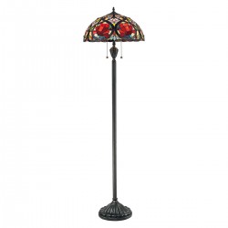 Lampa podłogowa Larissa - 2 źródła światła - Vintage brąz