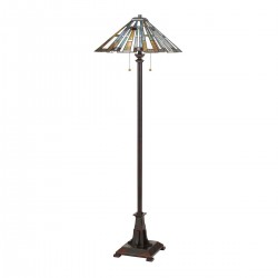 Lampa podłogowa Maybeck - 2 źródła światła - Ciemnobrązowy