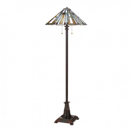 Lampa podłogowa Maybeck - 2 źródła światła - Ciemnobrązowy
