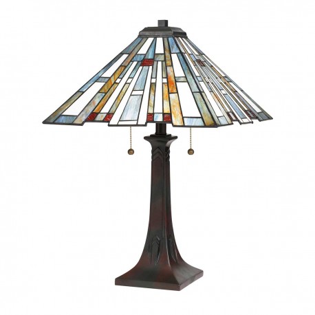 Lampa stołowa Maybeck - 2 źródła światła - Ciemnobrązowy