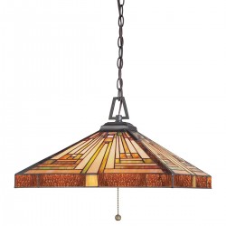 Lampa wisząca Stephen - 3 źródła światła - Vintage brąz