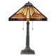 Lampa stołowa Stephen - 2 źródła światła - Vintage brąz
