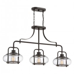Lampa Wisząca Loft Trilogy Postarzany Brąz A