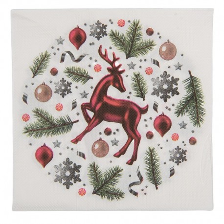 Papierowe Serwetki Świąteczne C 20 szt. Clayre & Eef