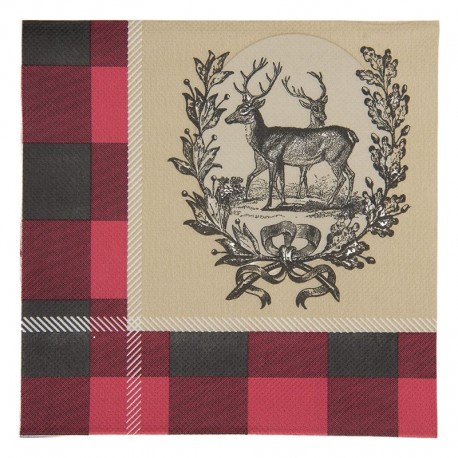 Papierowe Serwetki Świąteczne D 20 szt. Clayre & Eef