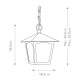 Lampa Ogrodowa Latarnia Vintage Wisząca York B