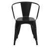 Krzesło Industrialne Metalowe Czarne A Clayre & Eef