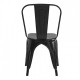 Krzesło Industrialne Metalowe Czarne B Clayre & Eef